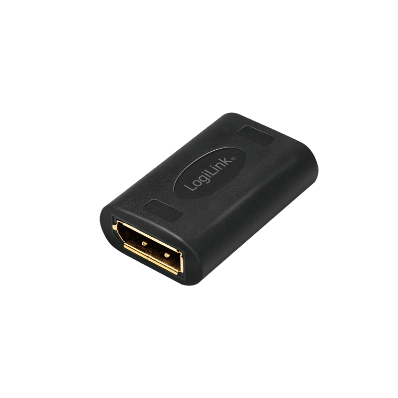 ADAPTOR video LOGILINK, DisplayPort (M) la DisplayPort (M), conectori auriti, rezolutie maxima 8K (7680 x 4320) la 60 Hz, plastic, alb, "CV0145"