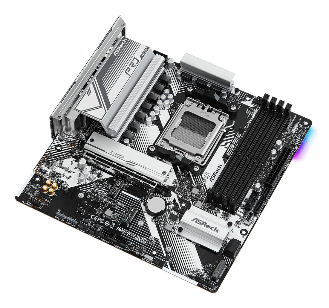 Placa de baza A620M Pro RS , AMD A620, Socket AM5, mATX "A620M PRO RS" — miniatură