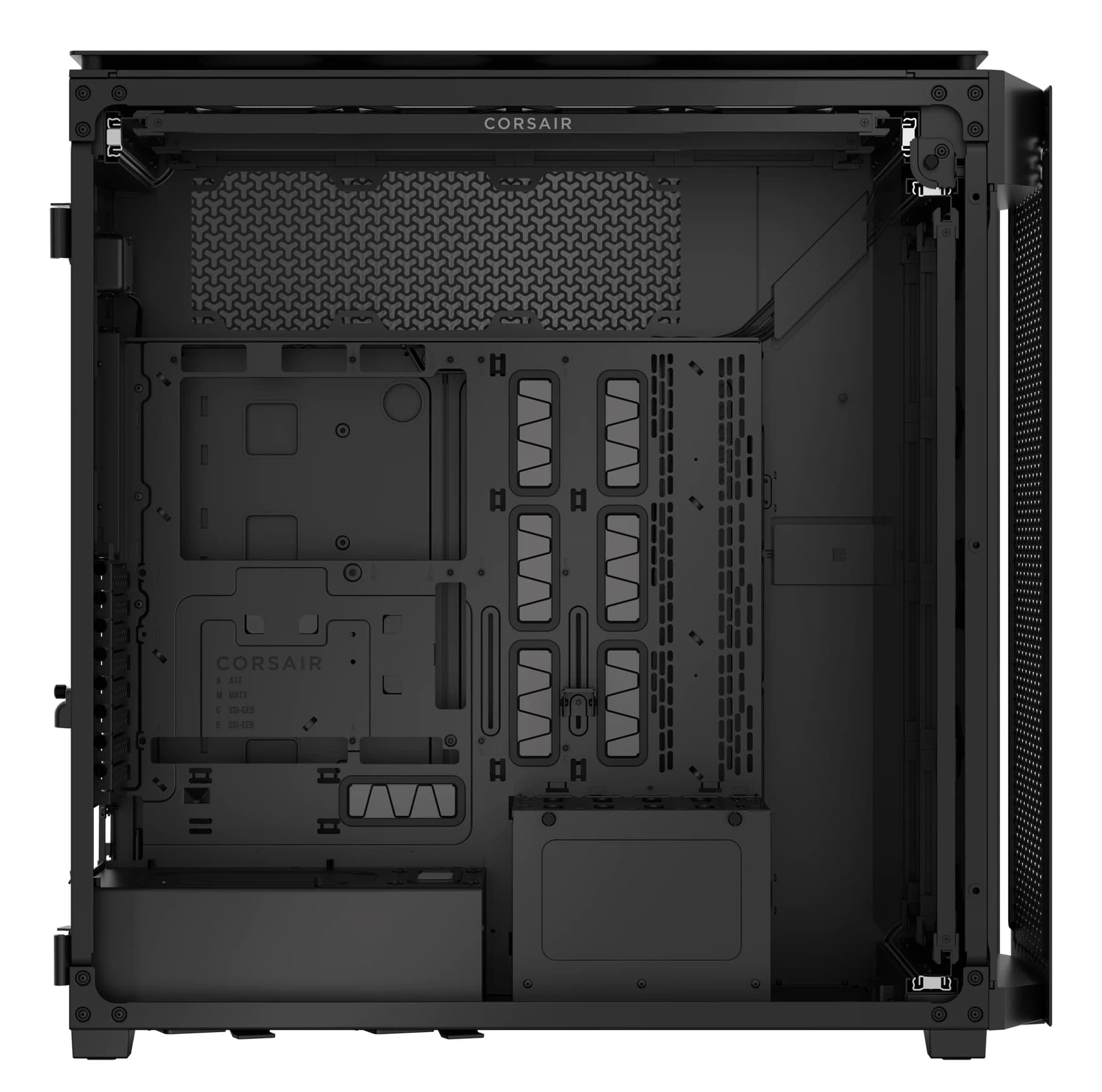 Carcasa Case Corsair iCUE 9000D RGB Airflow Tower TG black "CC-9011273-WW" — miniatură