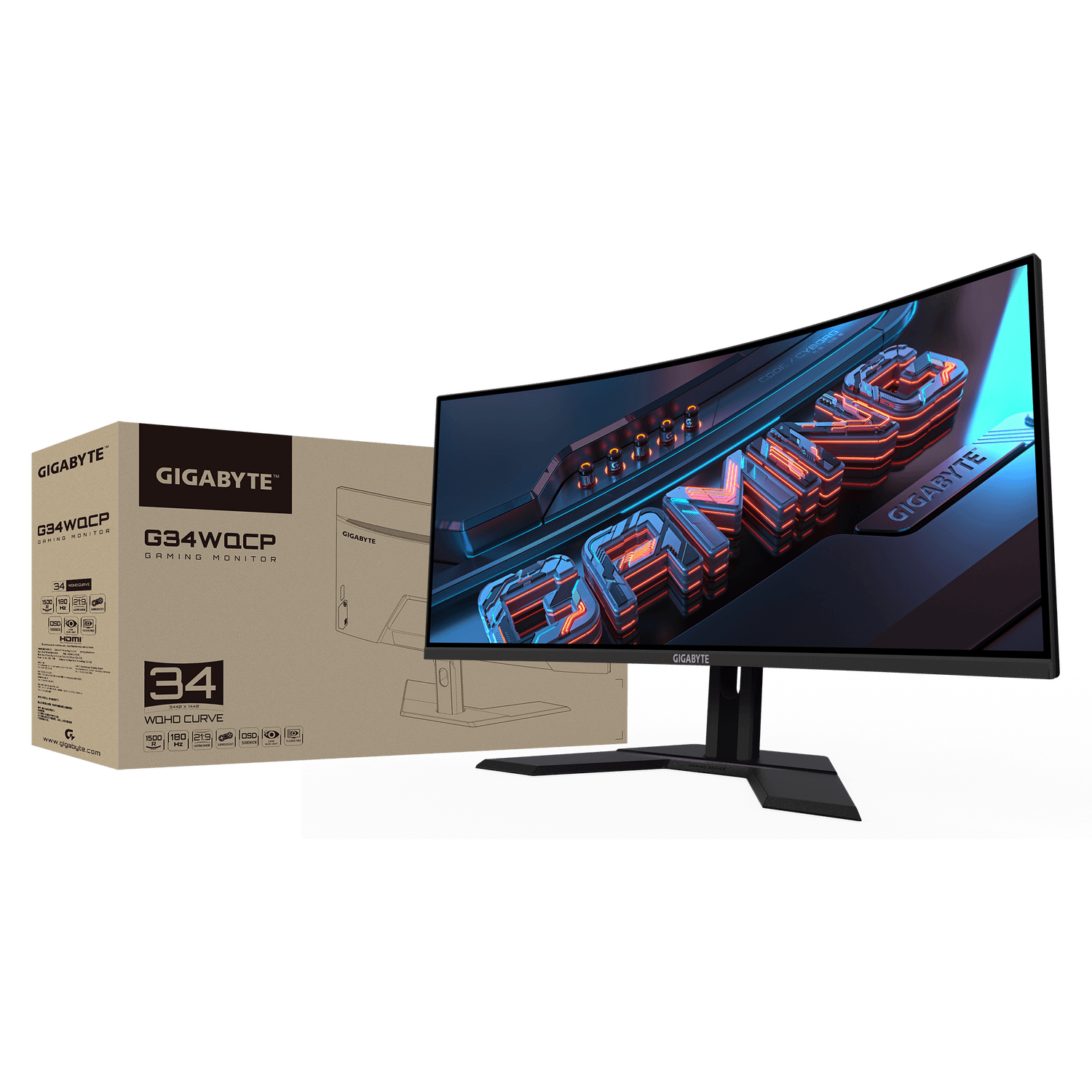 Monitor GIGABYTE G34WQCP "G34WQCP" — miniatură