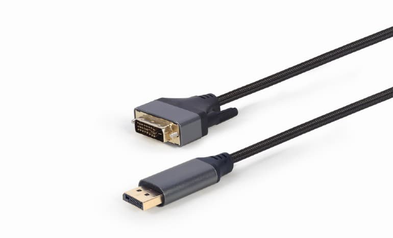 CABLU video GEMBIRD, DisplayPort (T) la DVI-D DL (T), 1.8m, rezolutie maxima 4K (3840 x 2160) la 30 Hz, negru, "CC-DPM-DVIM-4K-6"