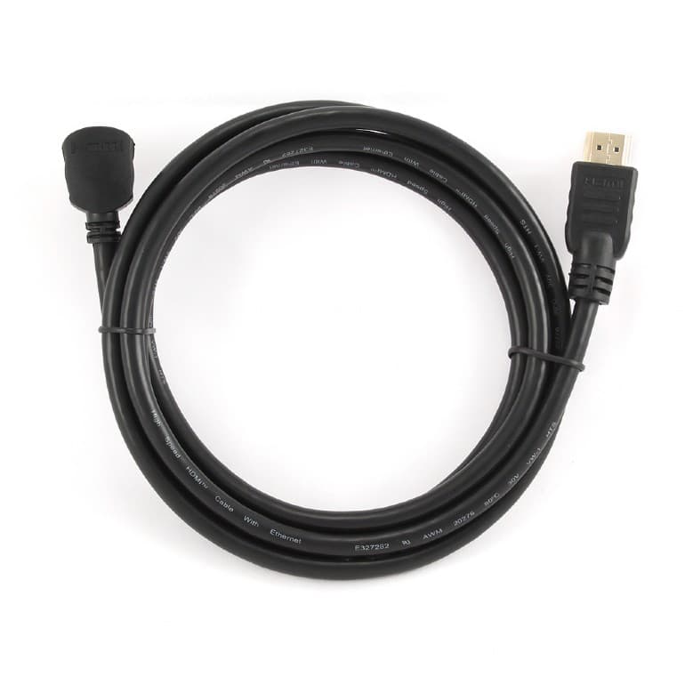 CABLU video GEMBIRD, HDMI (T) la HDMI (T), 3m, conectori auriti, rezolutie maxima 4K (3840 x 2160) la 60 Hz, 90 grade, negru, "CC-HDMI490-10" — miniatură
