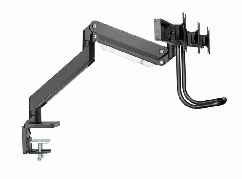 SUPORT de birou Gembird, pt 3 TV/monitor plat, diag. max 27 inch, rotatie, inclinare, pivotare, orizontal, vertical, max 3x6 kg, gas-springs, "MA-DA3-03"