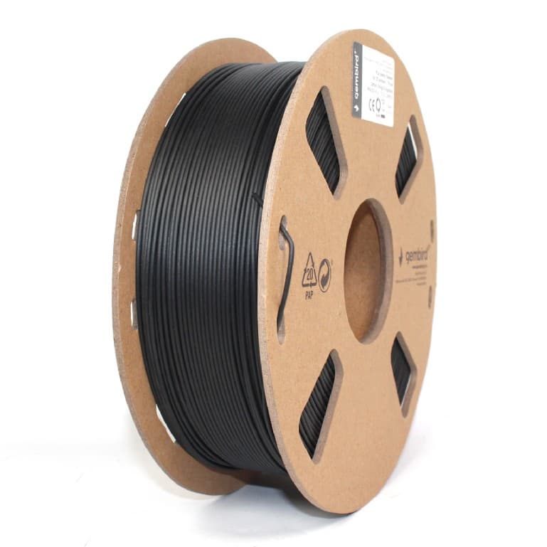 FILAMENT GEMBIRD pt. imprimanta 3d, PLA, 1.75mm diamentru, 0.8Kg / bobina, aprox. 330m, topire 190-220 grC, carbon, "3DP-PLA1.75-02-CARBON"