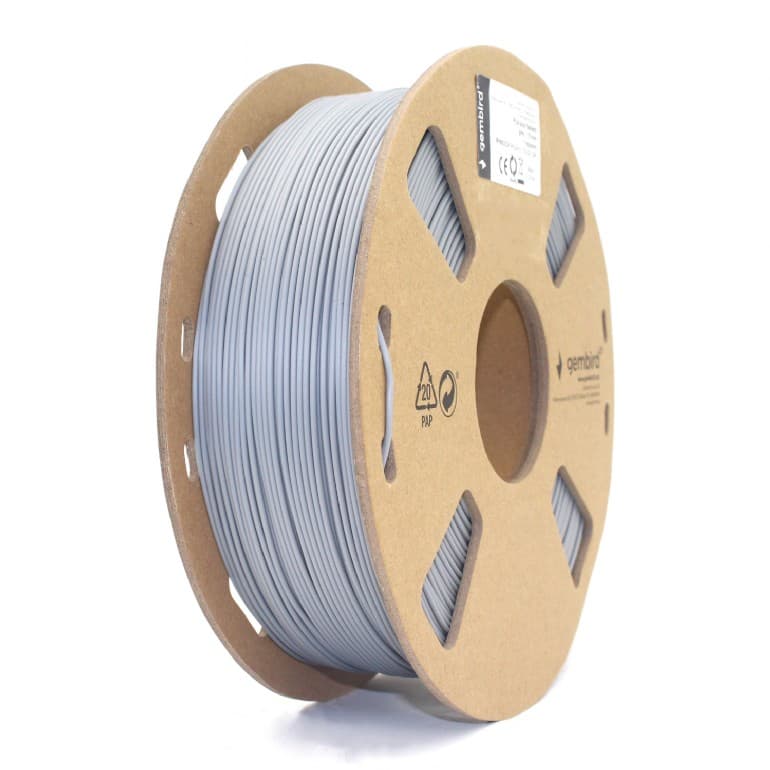 FILAMENT GEMBIRD pt. imprimanta 3d, PLA+, 1.75mm diamentru, 1Kg / bobina, aprox. 340m, topire 190-220 grC, grey, "3DP-PLA+1.75-02-GR"