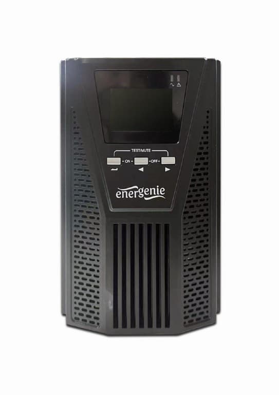UPS GEMBIRD Online cu Sinusoida Pura, tower, 3000VA/ 2700W, AVR, 3 x socket IEC + 2 x Schuko, display LCD, 6 x baterie 12V/9Ah, con. USB, dubla conversie, "EG-UPSO-3000" — miniatură