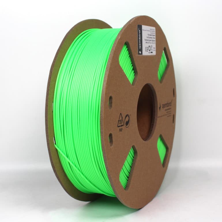 FILAMENT GEMBIRD pt. imprimanta 3d, PLA, 1.75mm diamentru, 1Kg / bobina, aprox. 330m, topire 190-220 grC, flame-bright green, "3DP-PLA1.75-01-FG"