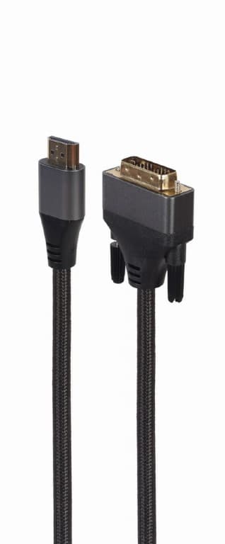 CABLU video GEMBIRD, adaptor HDMI (T) la DVI-D SL (T), 1.8m, 18+1pin, conectori auriti, rezolutie maxima 4K (3840 x 2160) la 30 Hz, negru, "CC-HDMI-DVI-4K-6"