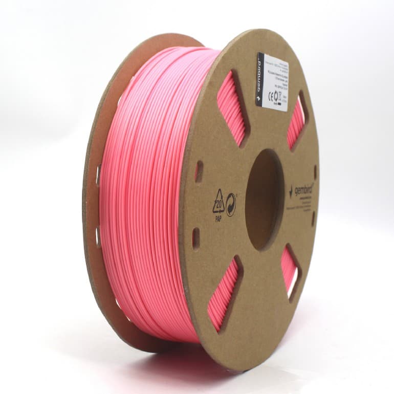 FILAMENT GEMBIRD pt. imprimanta 3d, PLA, 1.75mm diamentru, 1Kg / bobina, aprox. 330m, topire 190-220 grC, pink, "3DP-PLA1.75-01-P"