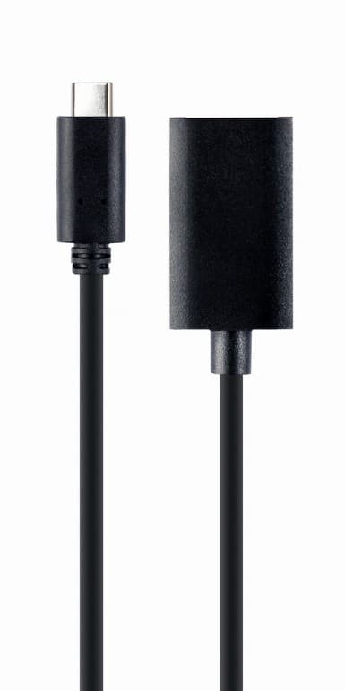 CABLU video GEMBIRD, adaptor USB 3.1 Type-C (T) la DisplayPort (M), 15cm, rezolutie maxima 4K UHD (3840 x 2160) la 60 Hz, negru, "A-CM-DPF-02" — miniatură