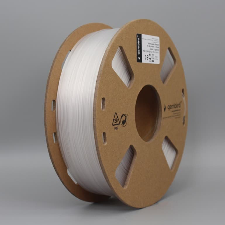 FILAMENT GEMBIRD pt. imprimanta 3d, PETG, 1.75mm diamentru, 1Kg / bobina, topire 220-260 grC, natural, "3DP-PETG1.75-01-NAT"