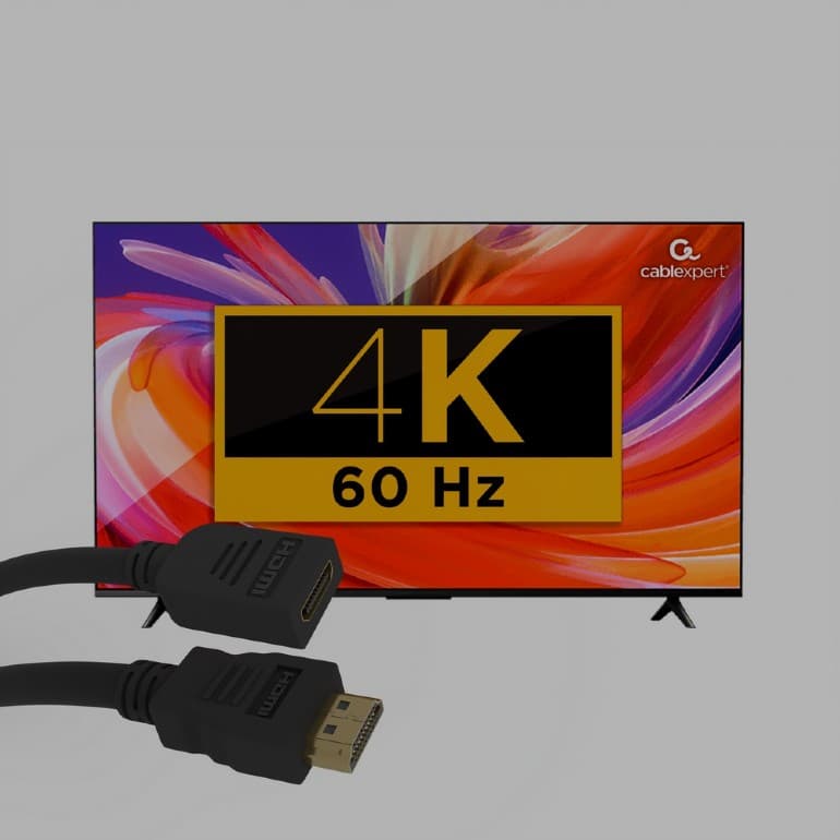 CABLU video GEMBIRD, HDMI (T) la HDMI (M) 2.0, 4.5m, prelungitor, conectori auriti, rezolutie maxima 4K (3840 x 2160) la 60 Hz, Cu, negru, "CC-HDMI4X-15" — miniatură