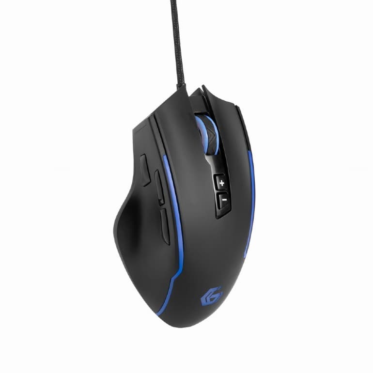 MOUSE GEMBIRD, gaming, cu fir, USB, optic, 4800 dpi, butoane/scroll 8/1, iluminare, cablu 1.8m, negru, "MUSG-RAGNAR-RX300" — miniatură