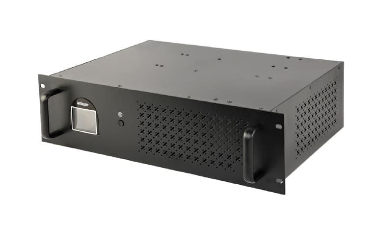 UPS GEMBIRD Line Interactive cu Sinusoida Simulata, rackabil, 2000VA/ 1200W, AVR, 3 x socket IEC + 2 x Schuko, display LCD, 2 x baterie 12V/9Ah, con. USB, 3.4U, "UPS-RACK-2000"