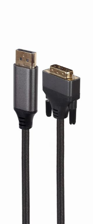 CABLU video GEMBIRD, DisplayPort (T) la DVI-D DL (T), 1.8m, rezolutie maxima 4K (3840 x 2160) la 30 Hz, negru, "CC-DPM-DVIM-4K-6" — miniatură