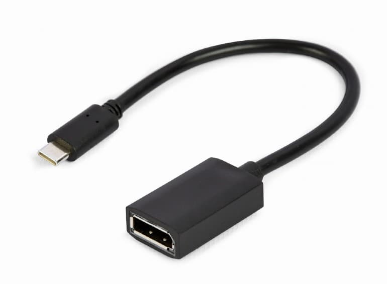 CABLU video GEMBIRD, adaptor USB 3.1 Type-C (T) la DisplayPort (M), 15cm, rezolutie maxima 4K UHD (3840 x 2160) la 60 Hz, negru, "A-CM-DPF-02"