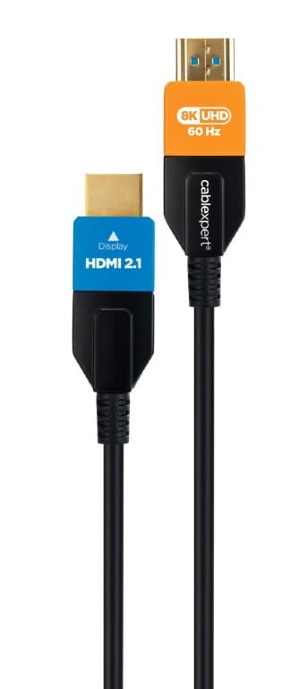 CABLU video GEMBIRD, HDMI (T) la HDMI (T), 20m, premium AOC (Active Optical Cable), conectori auriti, rezolutie maxima 8K (7680 x 4320) la 60 Hz, negru, "CC-HDMI8K-AOC-20M"