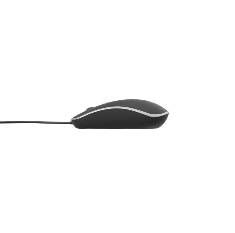 MOUSE GEMBIRD, PC sau NB, cu fir, USB, optic, 1200 dpi, butoane/scroll 4/1, cablu 1.35m, negru-argintiu, "MUS-4B-06-BS" — miniatură