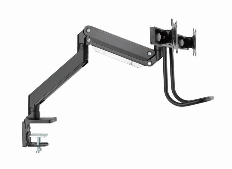 SUPORT de birou Gembird, pt 2 TV/monitor plat, diag. max 32 inch, rotatie, inclinare, pivotare, orizontal, vertical, max 2x8 kg, "MA-DA2-04" — miniatură