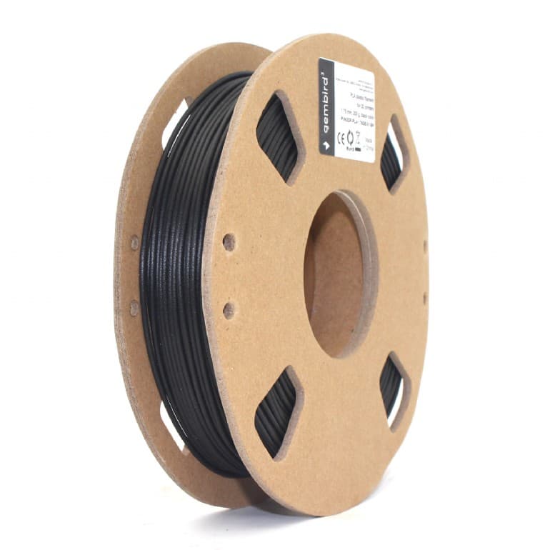 FILAMENT GEMBIRD pt. imprimanta 3d, PLA, 1.75mm diamentru, 0.2Kg / bobina, topire 190-220 grC, black, "3DP-PLA1.75GE-01-BK"