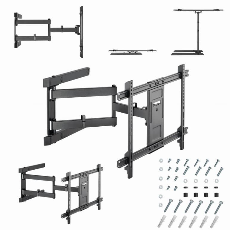 SUPORT de perete GEMBIRD, pt 1 TV/monitor, diag. max 37" - 80", full-motion, max 50 kg, "WM-80ST-05" — miniatură