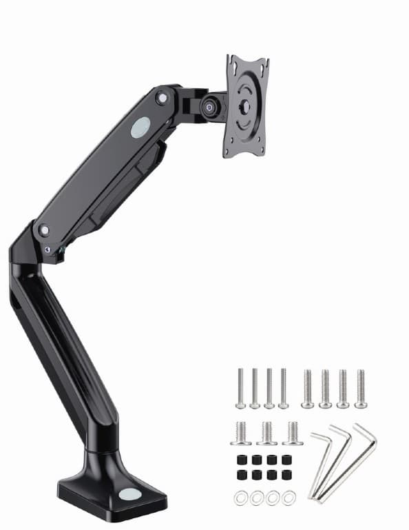 SUPORT de birou Gembird, pt 1 TV/monitor plat, diag. max 35 inch, rotatie, inclinare, pivotare, orizontal, vertical, max 10 kg, "MA-DA1-03" — miniatură