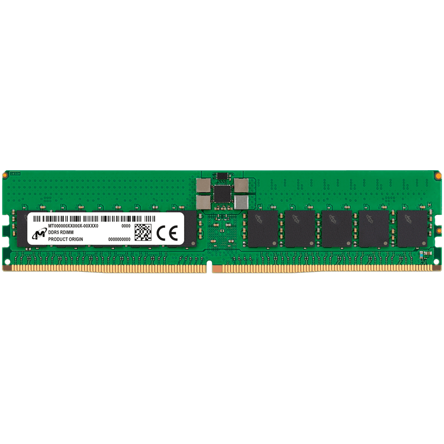 Micron DDR5 RDIMM 32GB 2Rx8 4800 CL40 (16Gbit) (Single Pack) "MTC20F2085S1RC48BR"