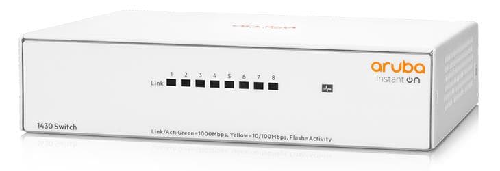 NET SWITCH 8PORT 1000M/1430 R8R45A ARUBA BY HPE "R8R45A"