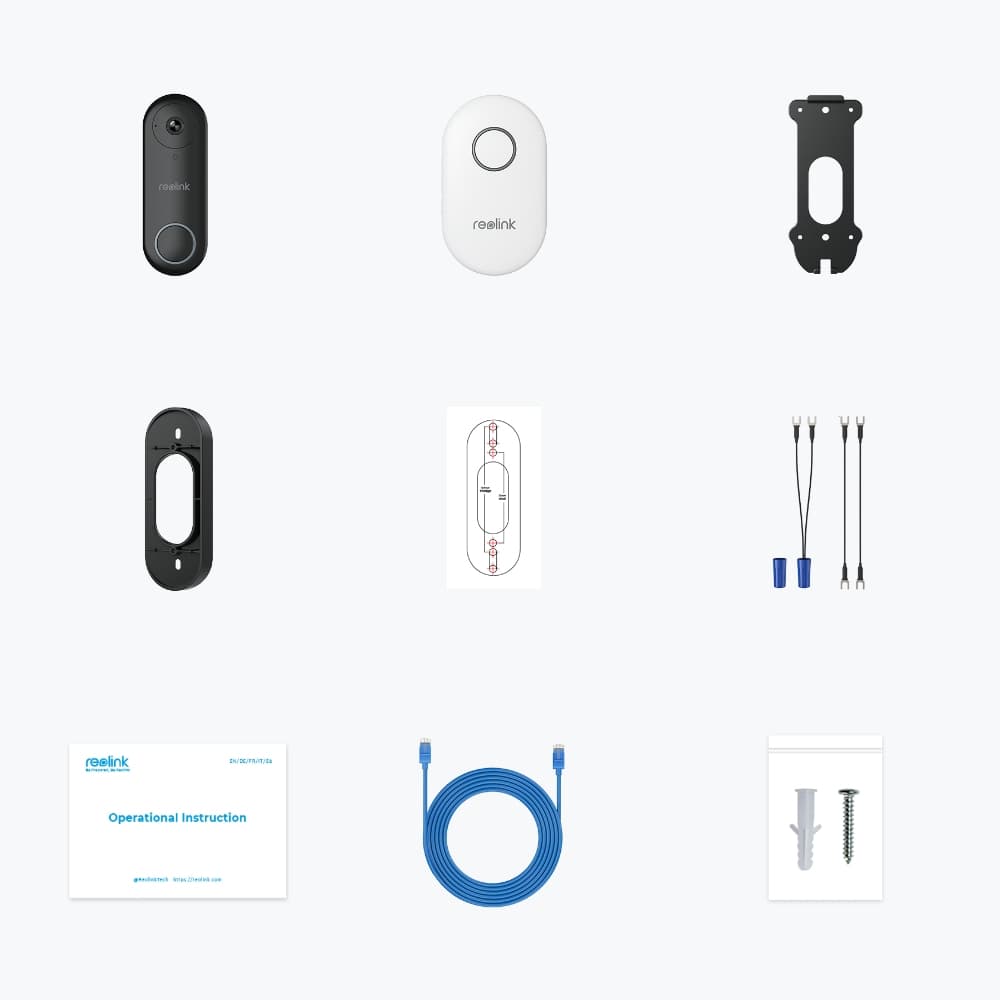 Sonerie video wireless Reolink Video Doorbell PoE, 2K, slot card, night vision, vizualizare de pe telefon, detectie miscare "REOLINK VIDEO DOORBELL POE" — miniatură