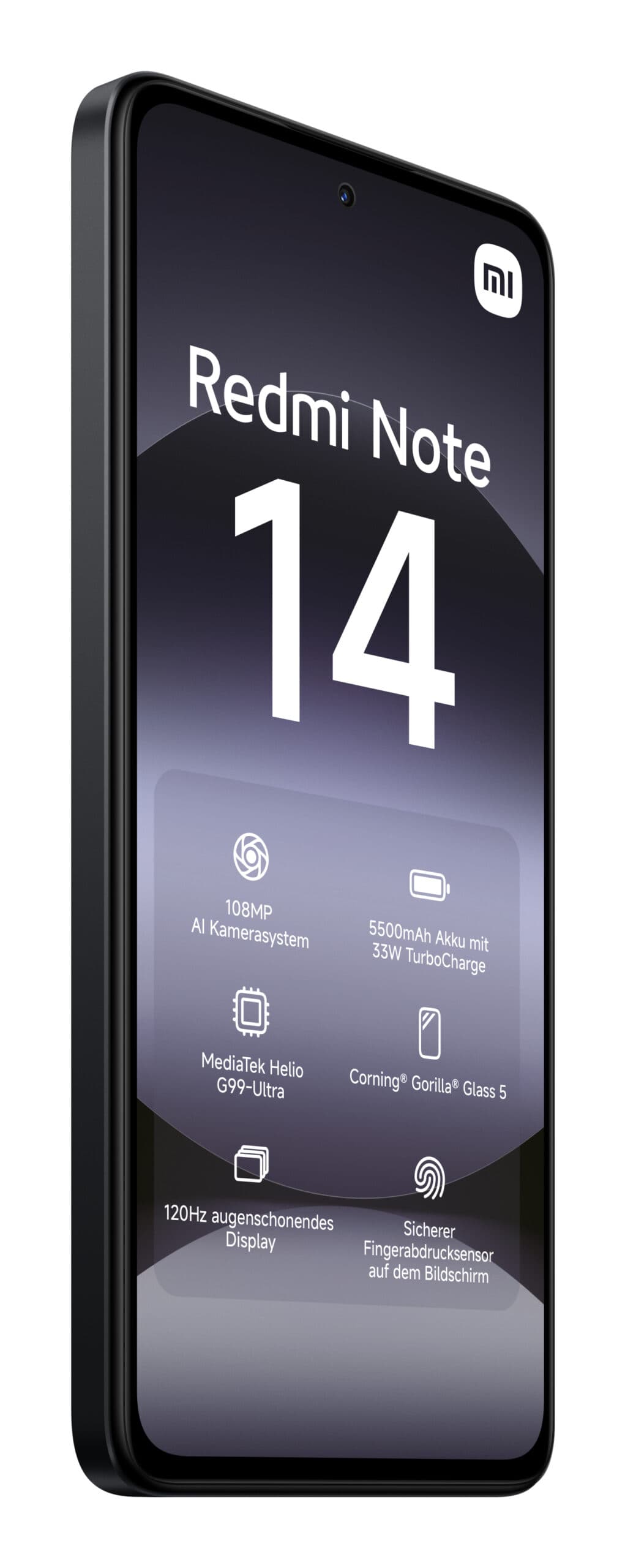 Smartphone Redmi Note 14 128GB 6GB RAM Dual SIM Midnight Black "VX6932554408008" — miniatură