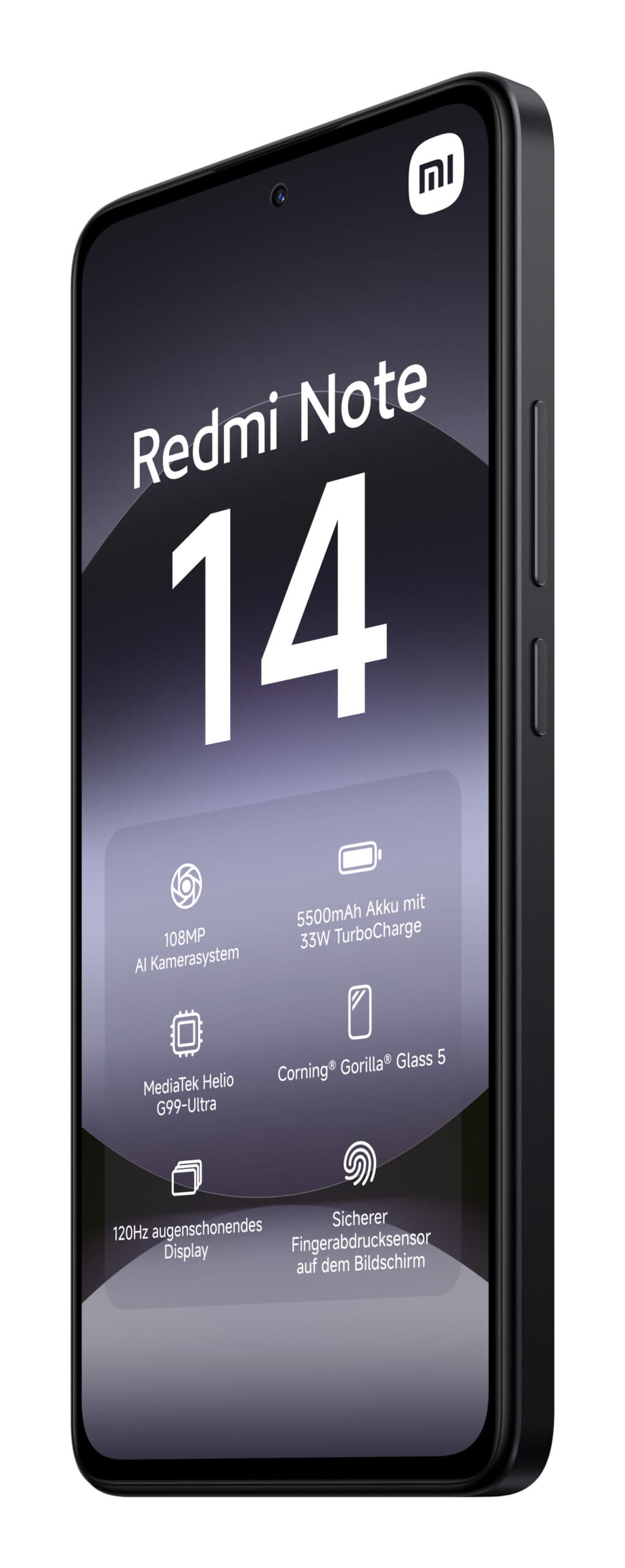 Smartphone Redmi Note 14 128GB 6GB RAM Dual SIM Midnight Black "VX6932554408008" — miniatură