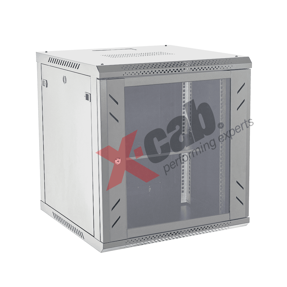 Cabinet metalic de perete 19", tip rack wallmount, 12U 600x450 mm, Xcab S Gri "Xcab-12U45S.7035"