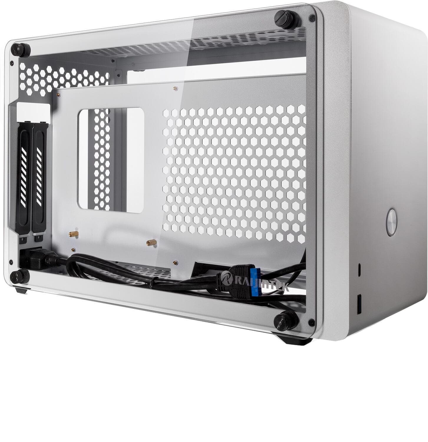 Carcasa Raijintek Ophion Mini-ITX Gehause, Tempered Glass - weiß "0R20B00152" — miniatură