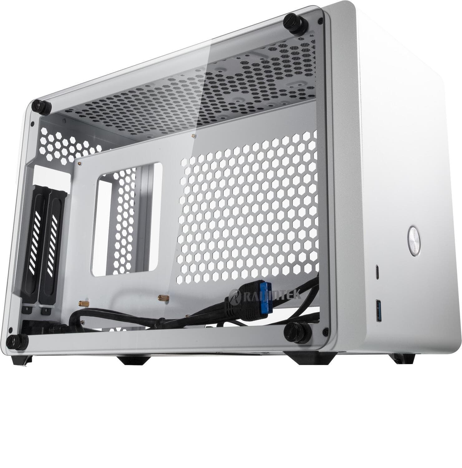Carcasa Raijintek Ophion Mini-ITX Gehause, Tempered Glass - weiß "0R20B00152" — miniatură