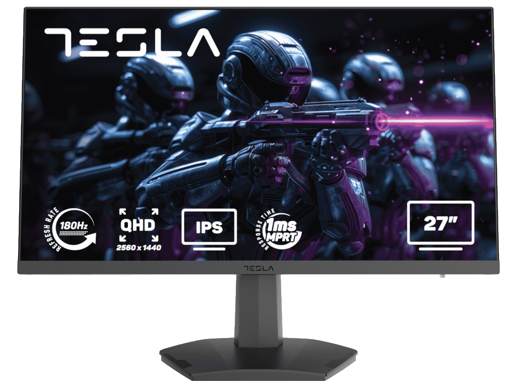 Monitor Tesla LED, 27GH645BQ, 27", QHD, blackIPS, HDR, 390 cd/m2, VESA 75x75mm "27GH645BQ" — miniatură