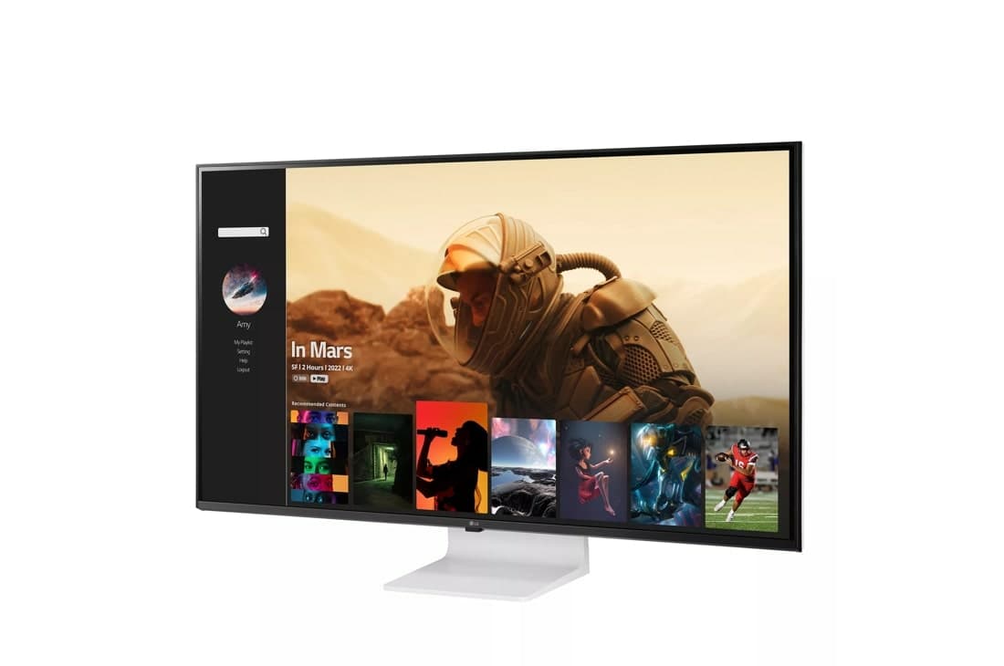 Monitor Consumer LG 43SQ700S-W, 42.5", 3840 x 2160 pixeli, White — miniatură