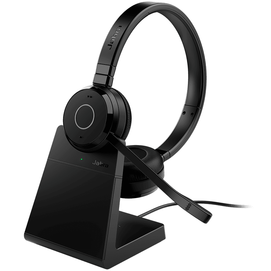 JABRA Evolve 65 TE Headset Link 390 Bluetooth Adapter carry pouch user documents USB-C to USB-A cable charging stand SKU dependent "6699-833-399"