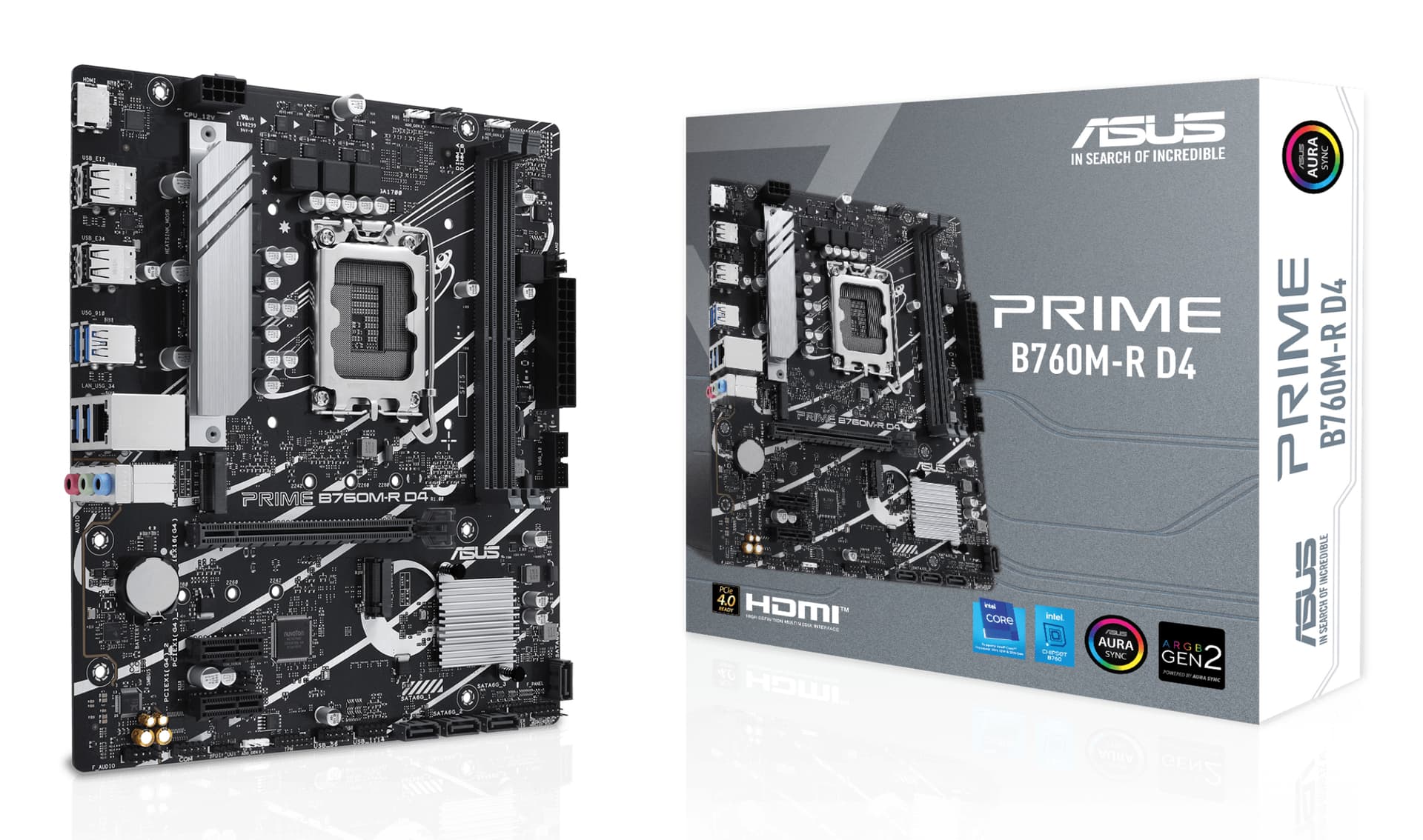 Placa de baza PRIME B760M-R D4, Intel B760, socket 1700, mATX "90MB1HA0-M0EAY0"