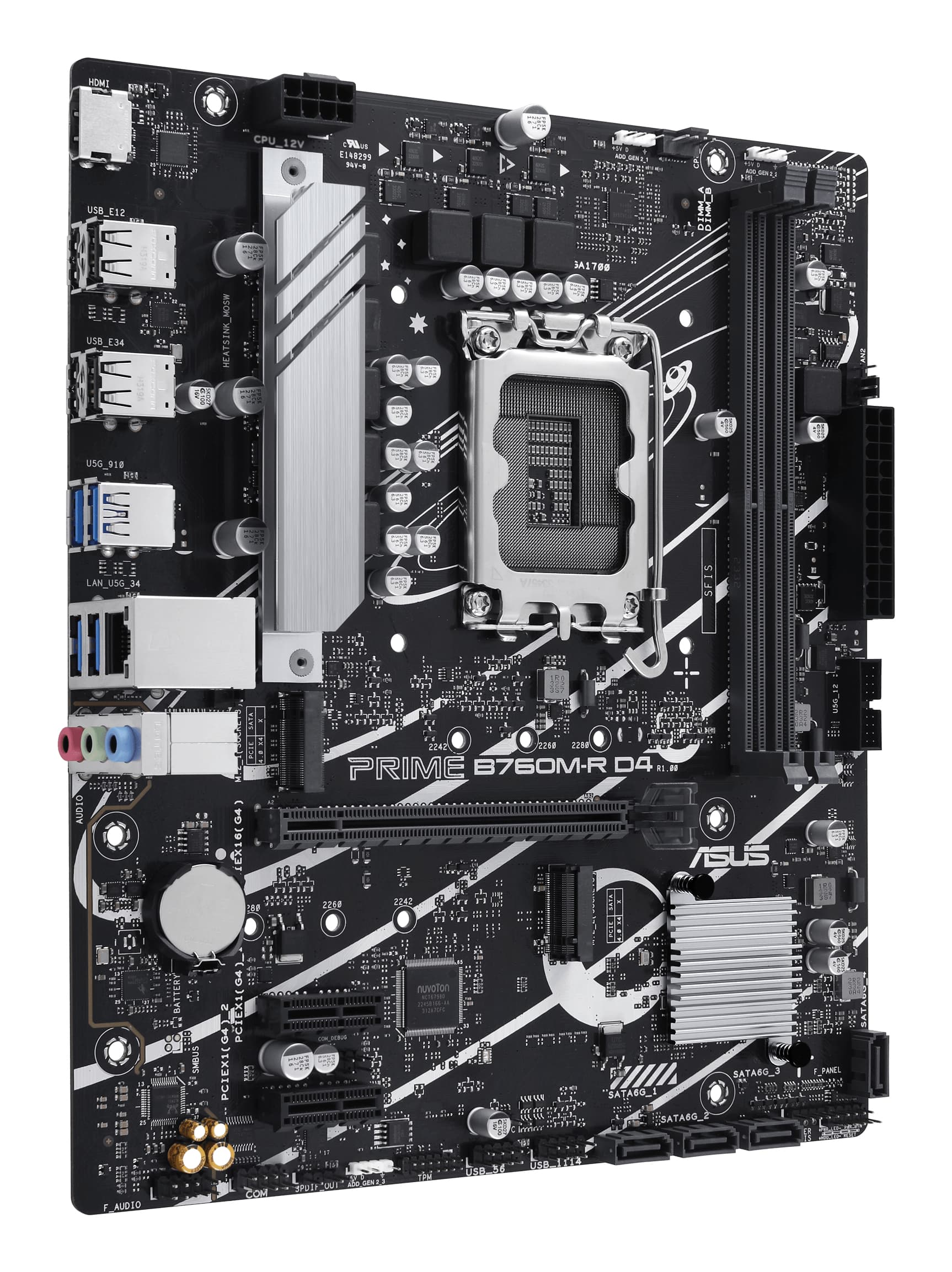 Placa de baza PRIME B760M-R D4, Intel B760, socket 1700, mATX "90MB1HA0-M0EAY0" — miniatură