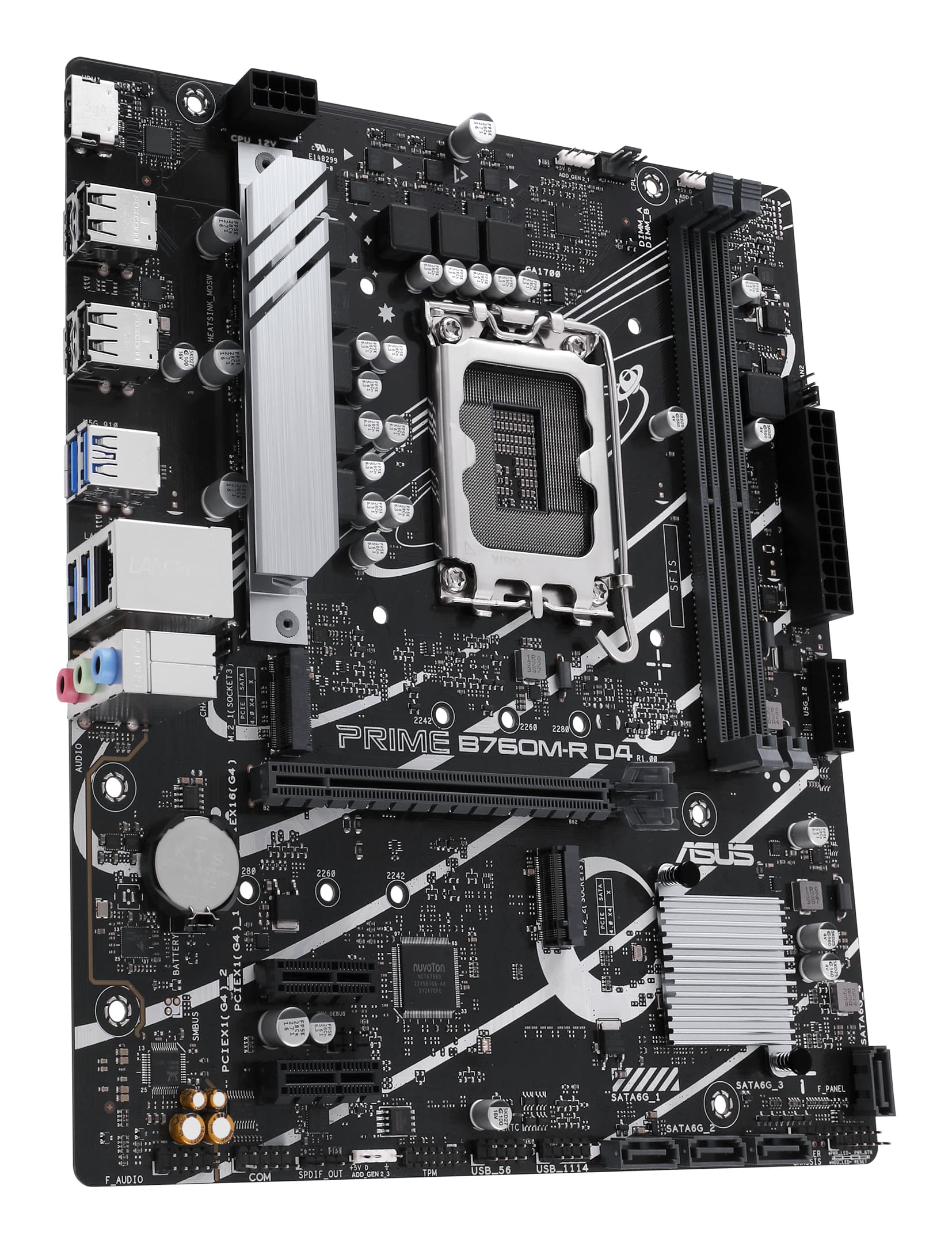 Placa de baza PRIME B760M-R D4, Intel B760, socket 1700, mATX "90MB1HA0-M0EAY0" — miniatură