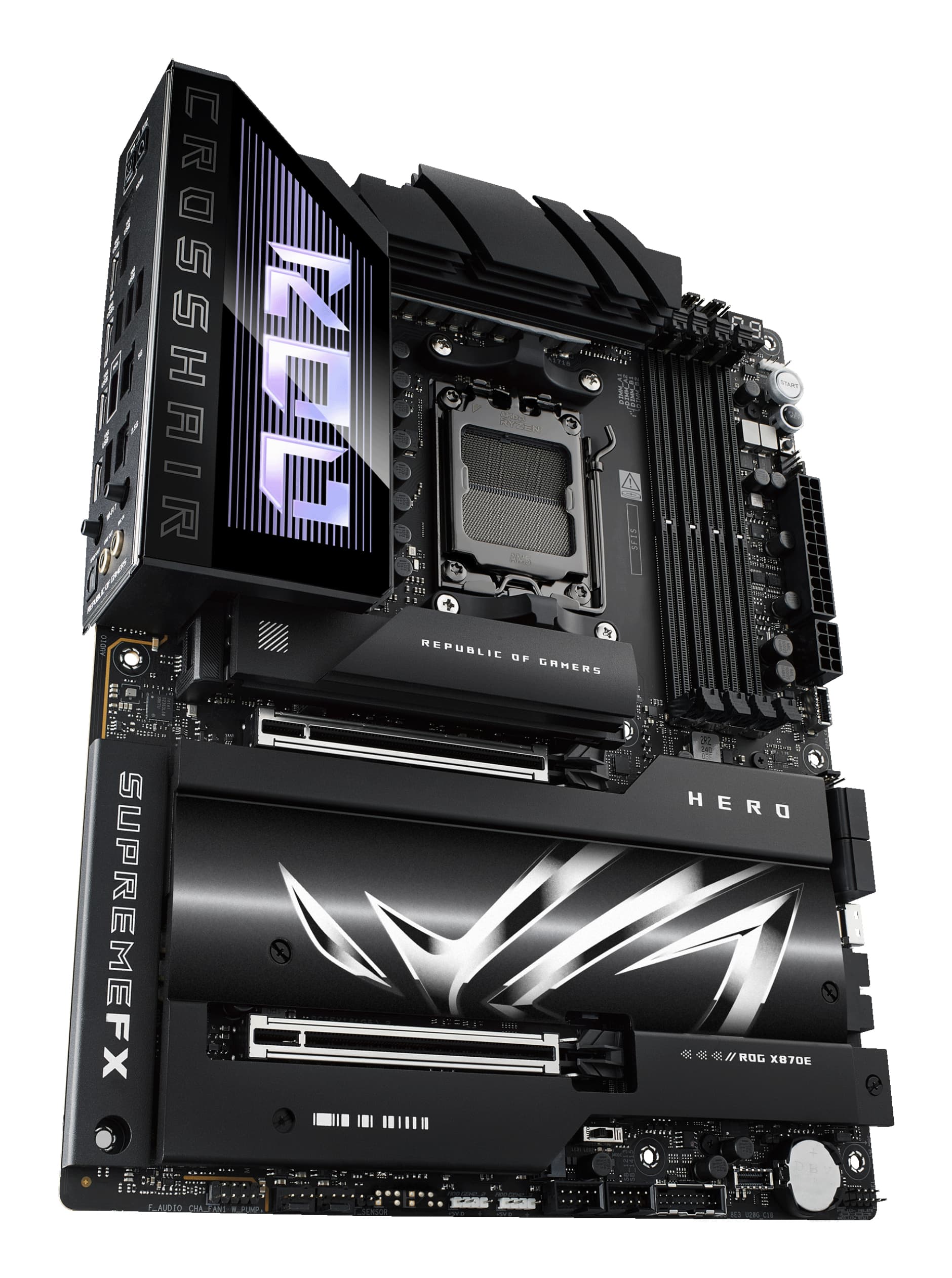 Placa de baza ROG CROSSHAIR X870E HERO, AMD X870E, Socket AM5, ATX "90MB1IE0-M0EAY0" — miniatură
