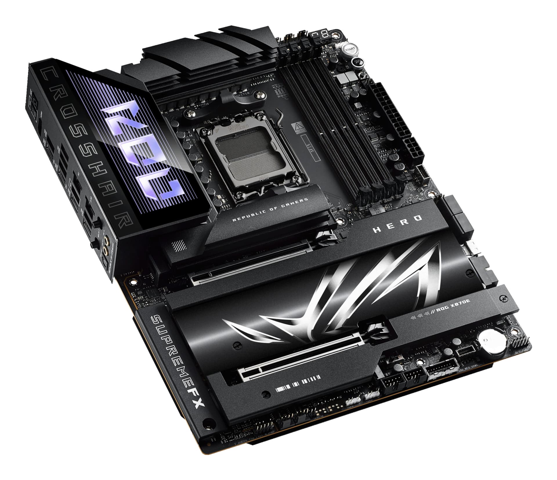 Placa de baza ROG CROSSHAIR X870E HERO, AMD X870E, Socket AM5, ATX "90MB1IE0-M0EAY0" — miniatură