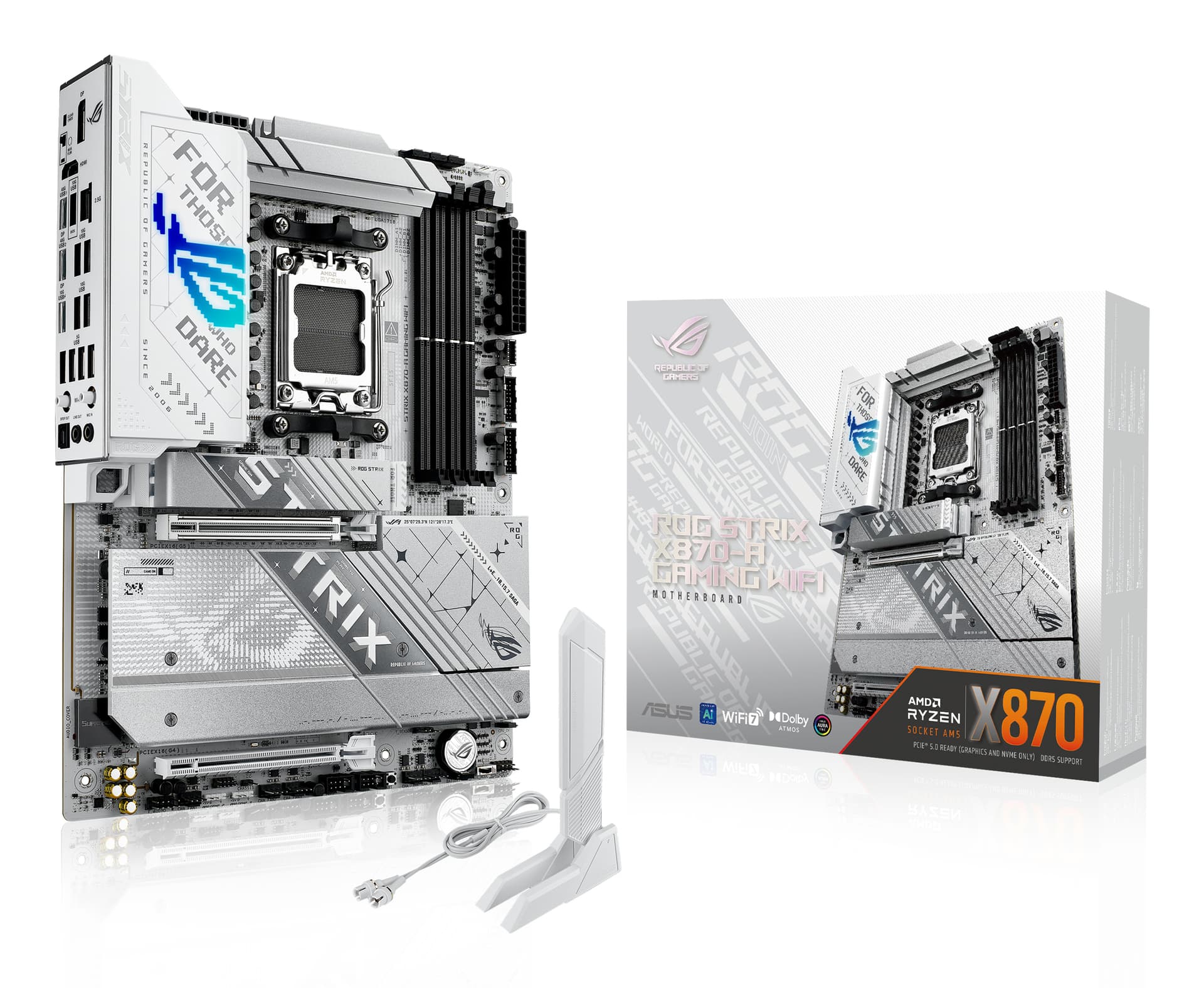 Placa de baza ROG STRIX X870-A GAMING WIFI, AMD X870, Socket AM5, ATX "90MB1IF0-M0EAY0"