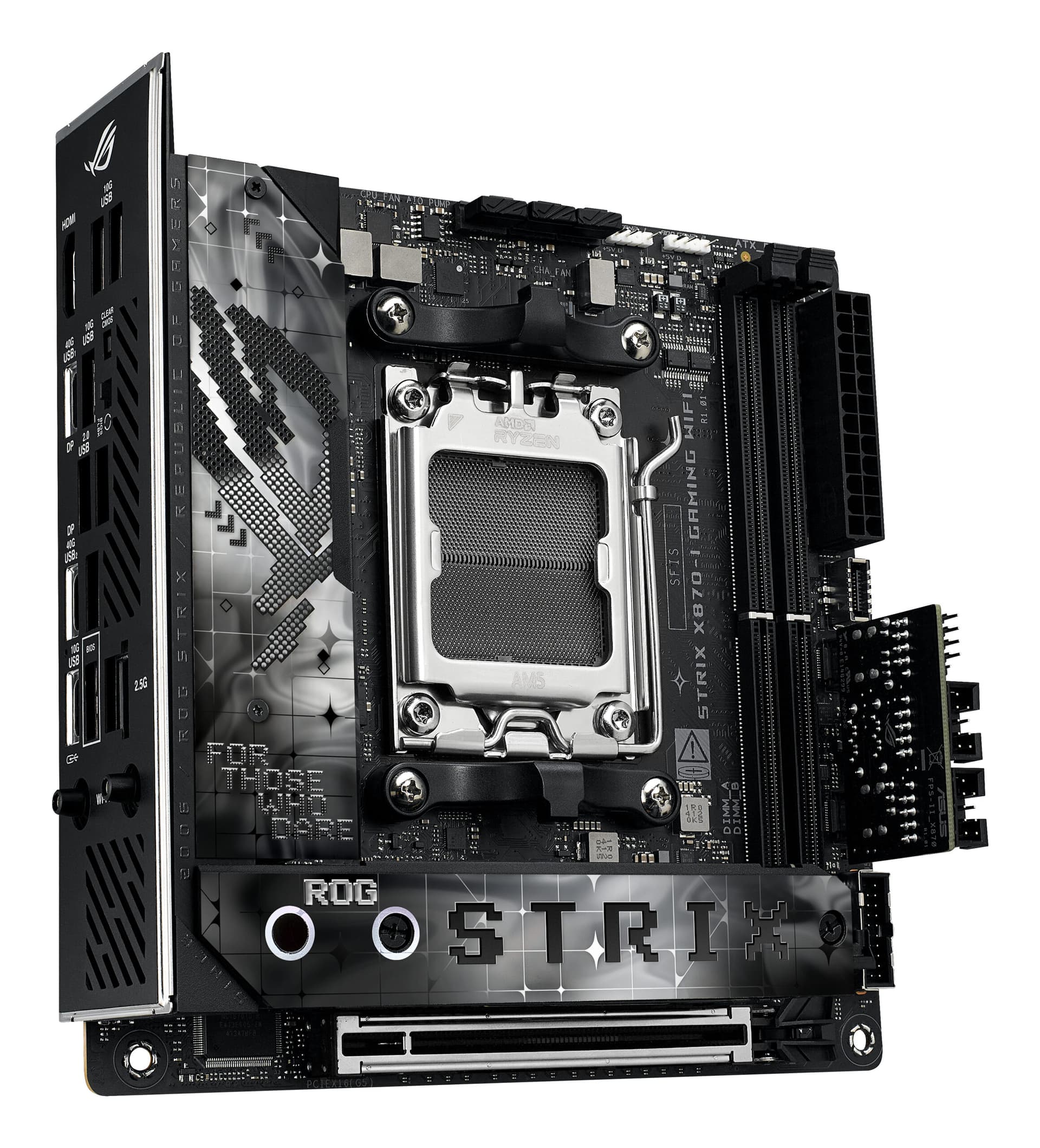 Placa de baza ROG STRIX X870-I GAMING WIFI AMD X870 Socket AM5 mini ITX "90MB1IW0-M0EAY0" — miniatură