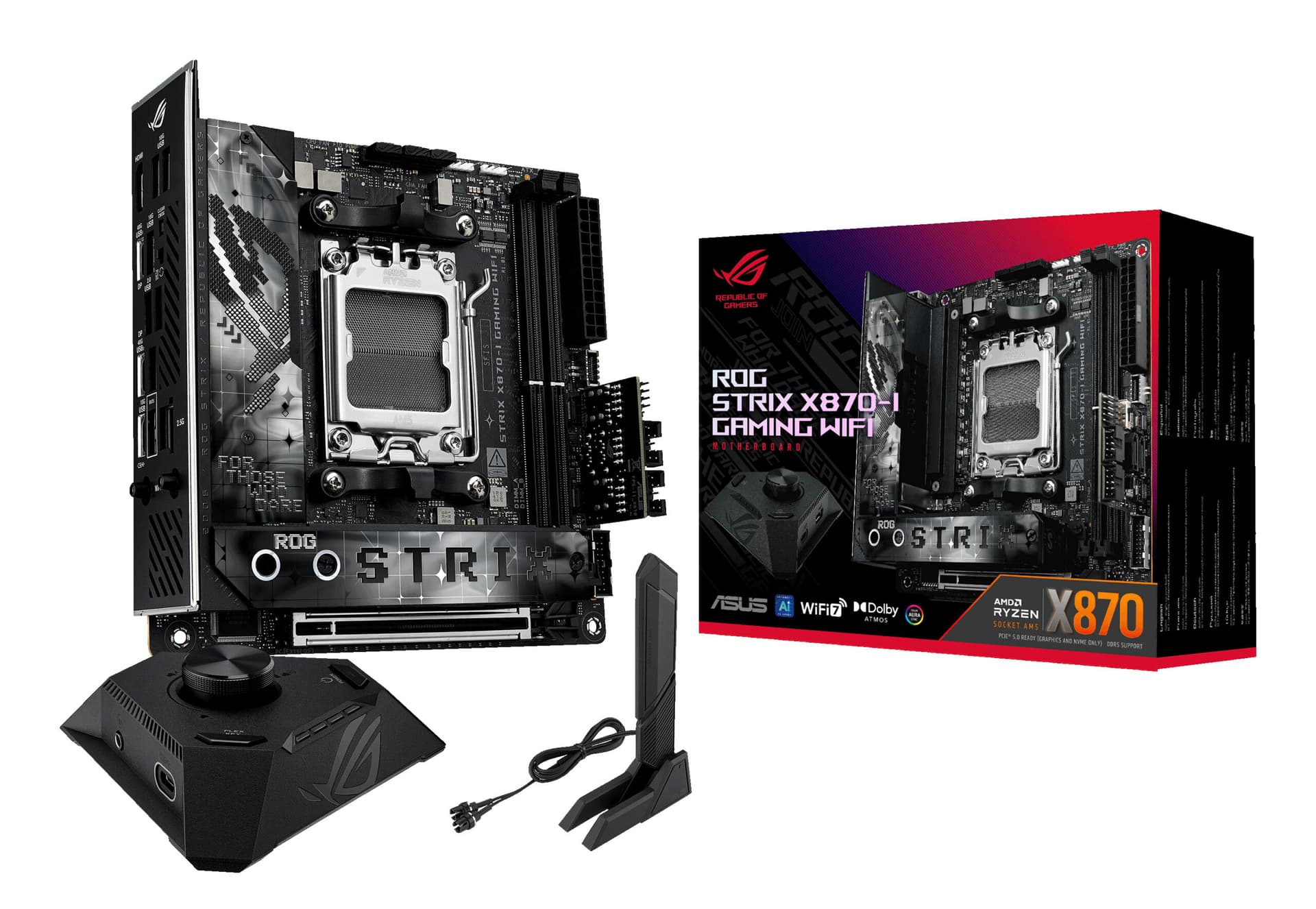 Placa de baza ROG STRIX X870-I GAMING WIFI AMD X870 Socket AM5 mini ITX "90MB1IW0-M0EAY0"