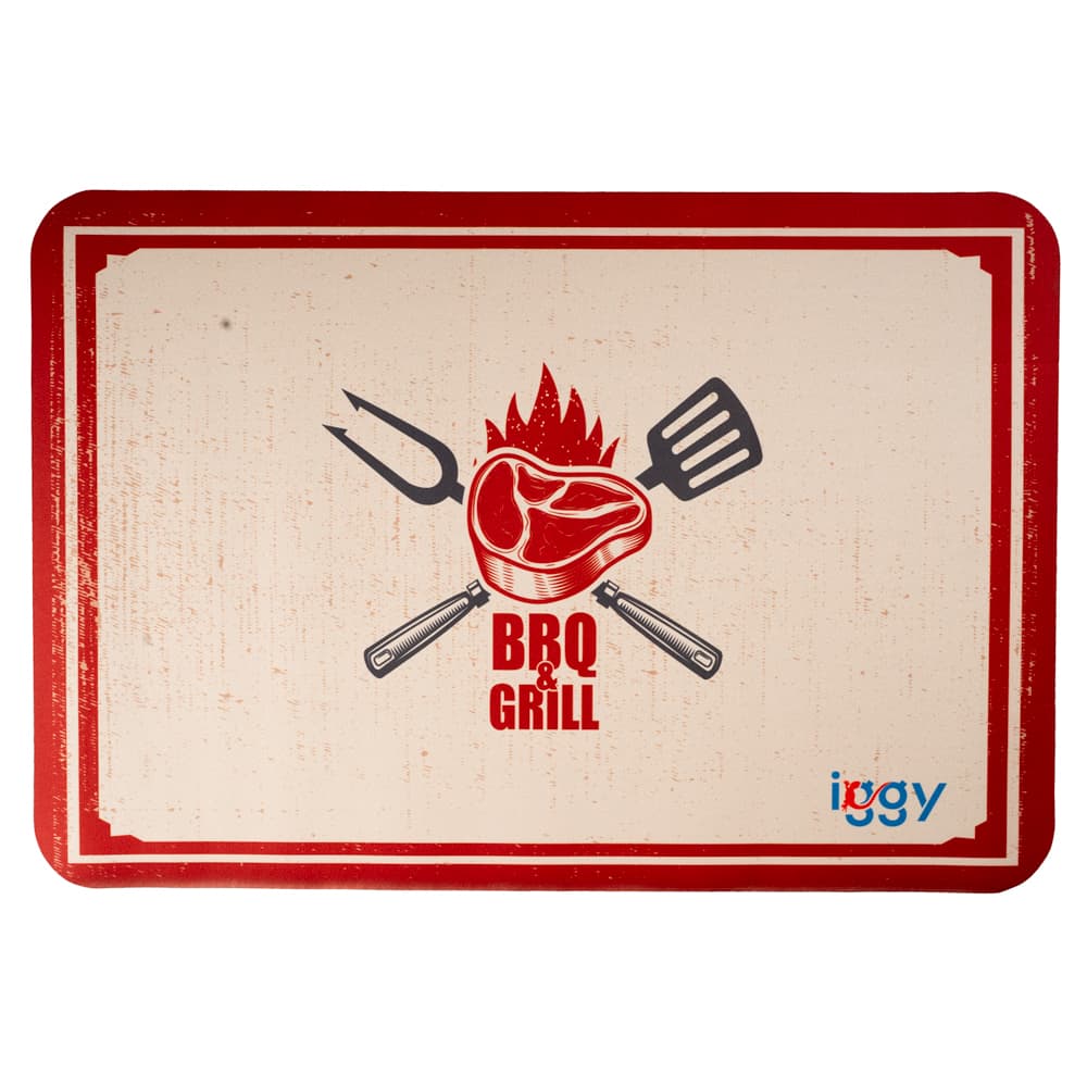 COVOR BUCATARIE Iggy, material cauciuc natural + panza, dimensiune 600 x 400 x 4 mm, "IGCP-FLOOR-BBQ" — miniatură