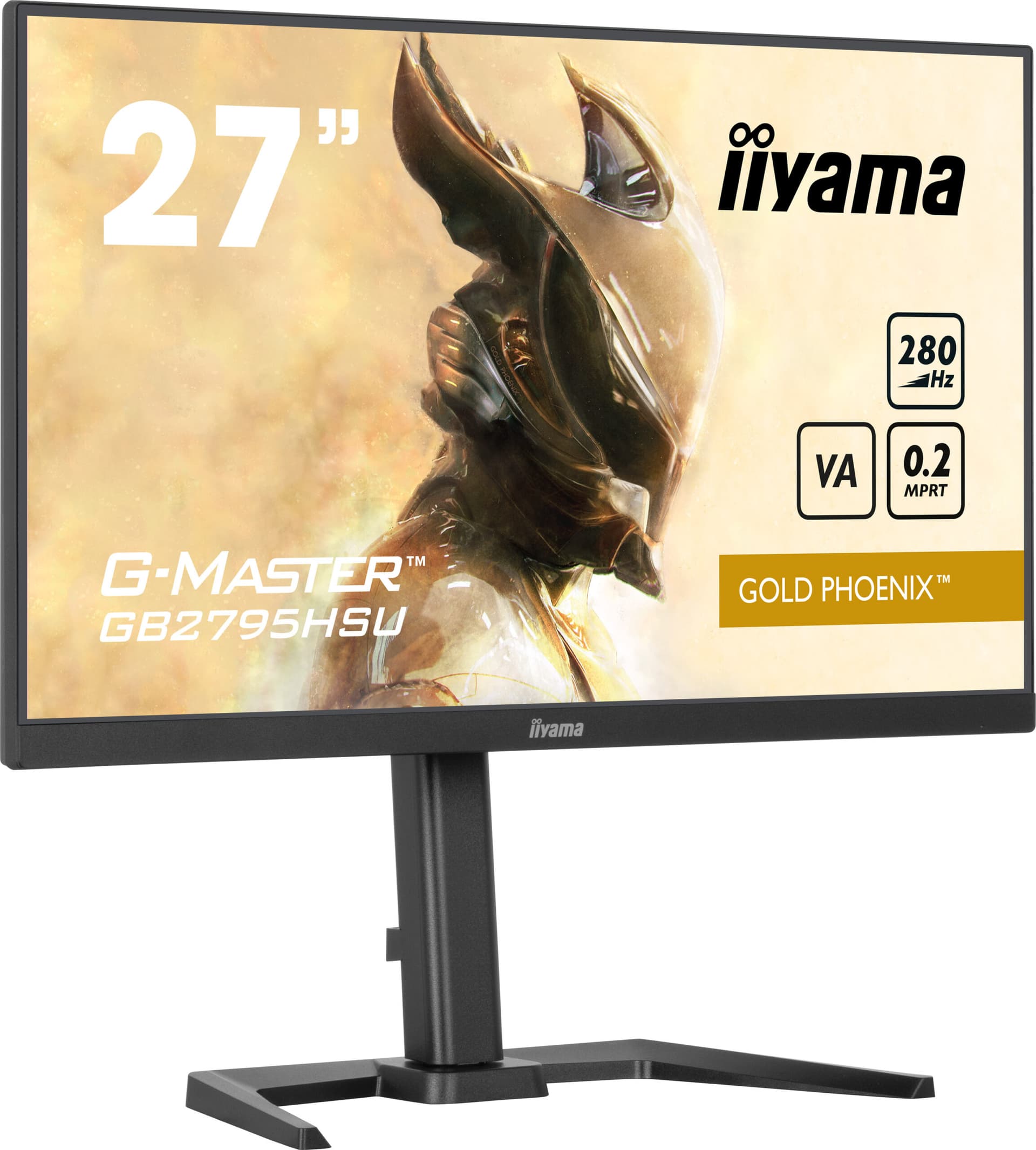 27inch Fast VA Gaming G-Master Gold Phoenix Free Sync Premium 1920x1080 at280Hz 300cd 4000:1 HDMI DP Speakers USB Black Tuner 15cm Height Stand "GB2795HSU-B1"