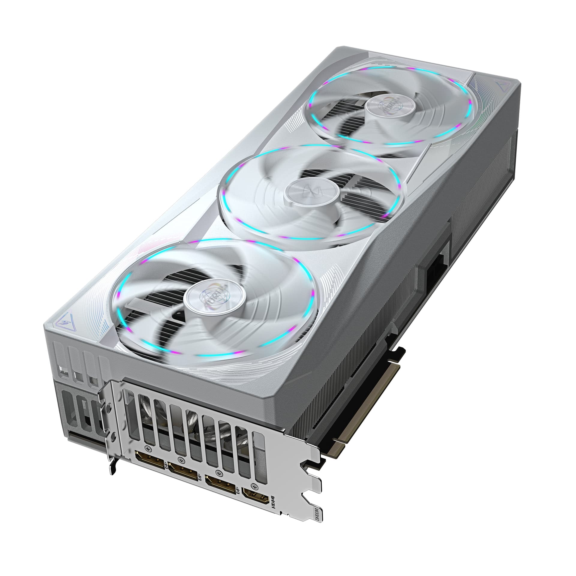 Placa video Gigabyte Aorus GeForce RTX 5090 Master Ice 32G, 32768 MB GDDR7 "GV-N5090AORUSM ICE-32GD" — miniatură
