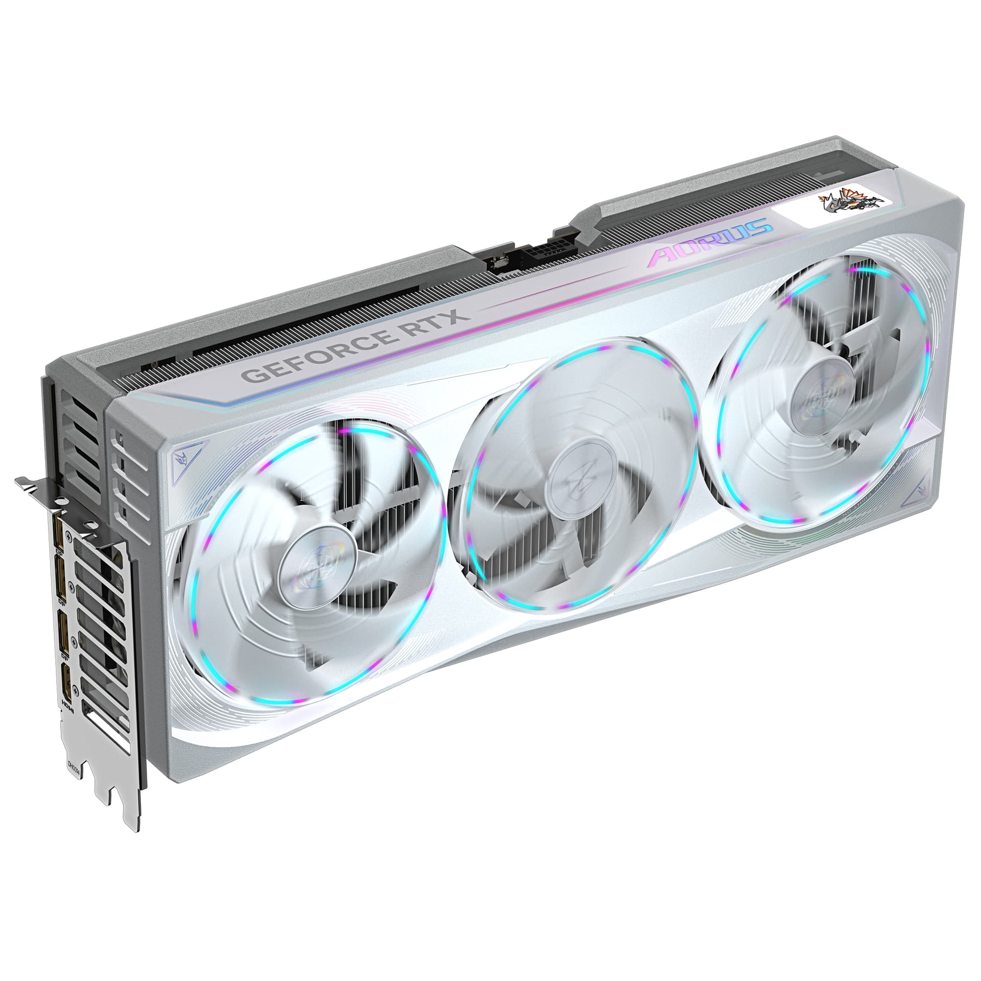 Placa video Gigabyte Aorus GeForce RTX 5090 Master Ice 32G, 32768 MB GDDR7 "GV-N5090AORUSM ICE-32GD" — miniatură