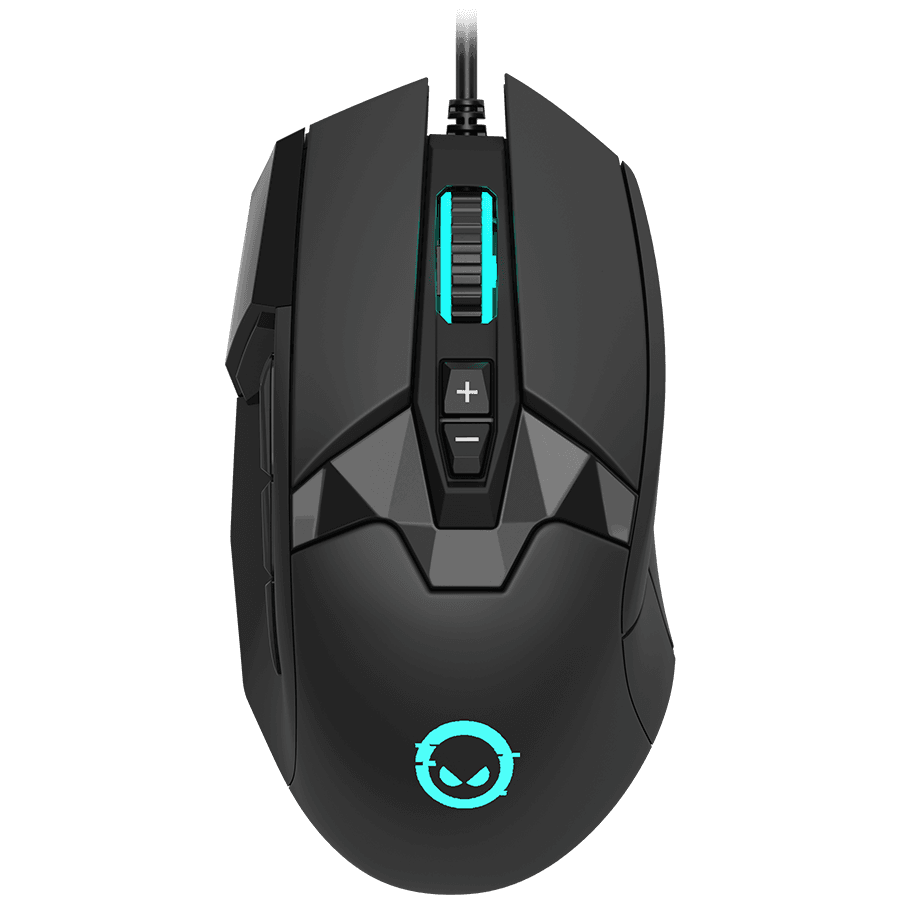 LORGAR Stricter 579, gaming mouse, 9 programmable buttons, Pixart PMW3336 sensor, 2 switches, built-in display, 1.8m, RGB "LRG-GMS579"